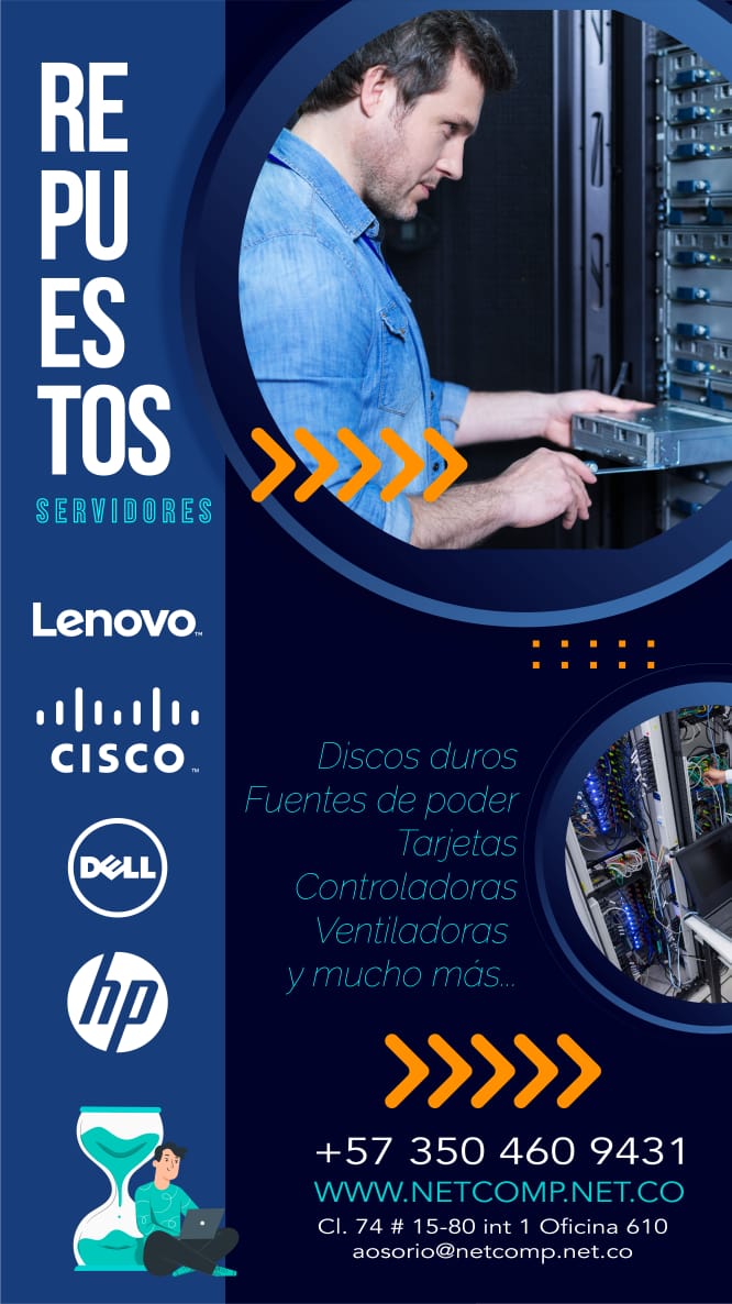 repuestos servdores hp dell lenovo cisco